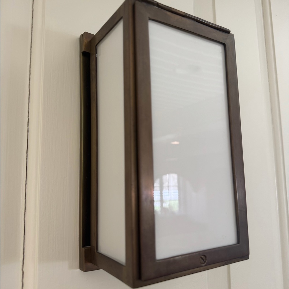 Thomas O’brien for Visual Comfort Bronze Mercer short box light Wall Sconce